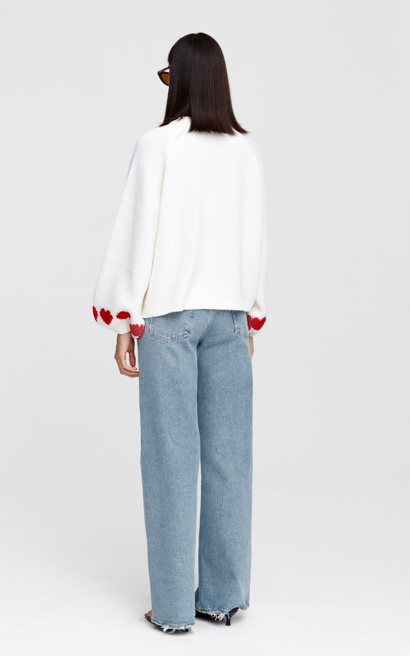 Kinney | CHERIE HEARTS KNIT - IVORY - Dutch Hideout