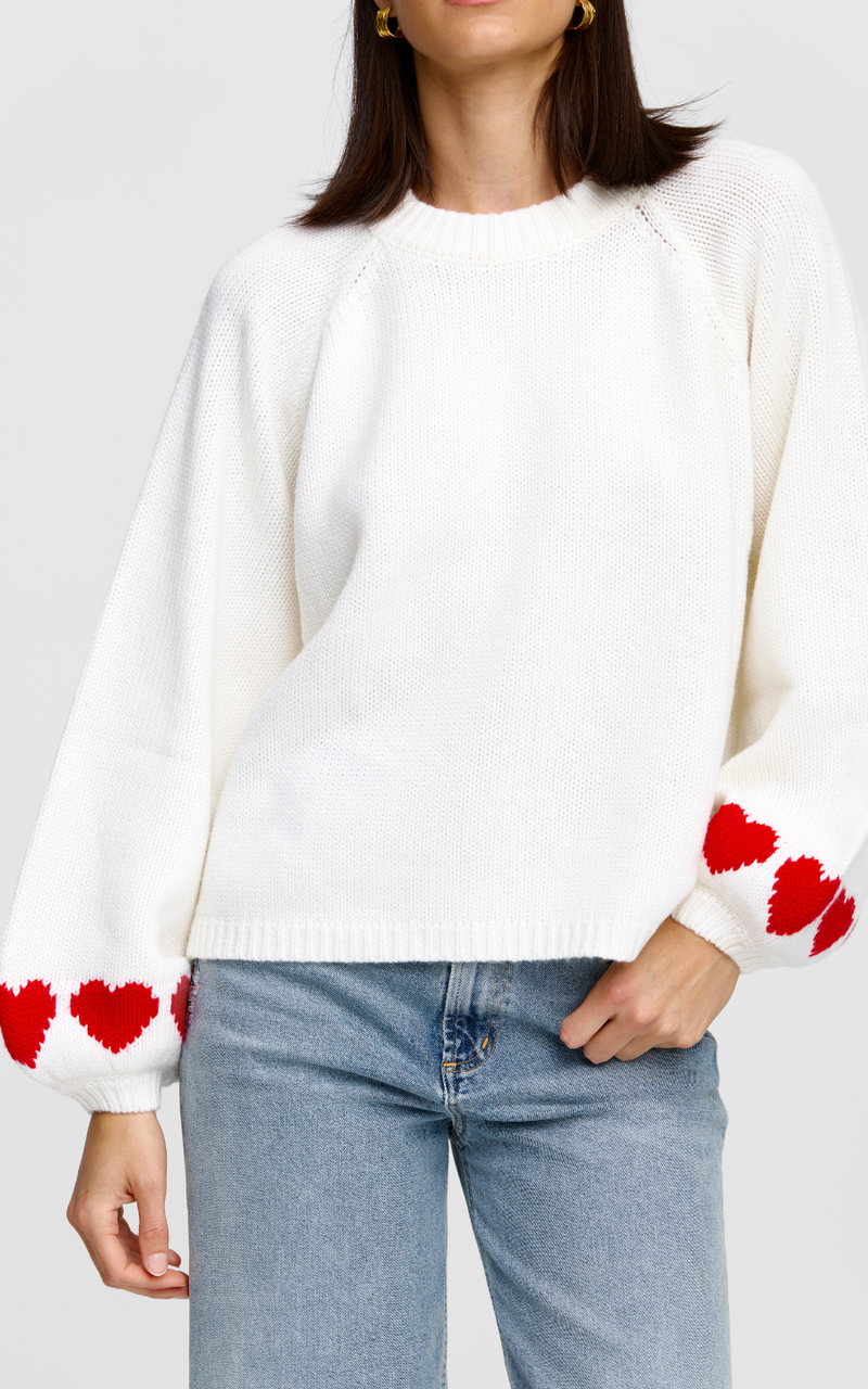 Kinney | CHERIE HEARTS KNIT - IVORY - Dutch Hideout