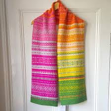 Eribe | Alloa Fairlsle Scarf | Tulip