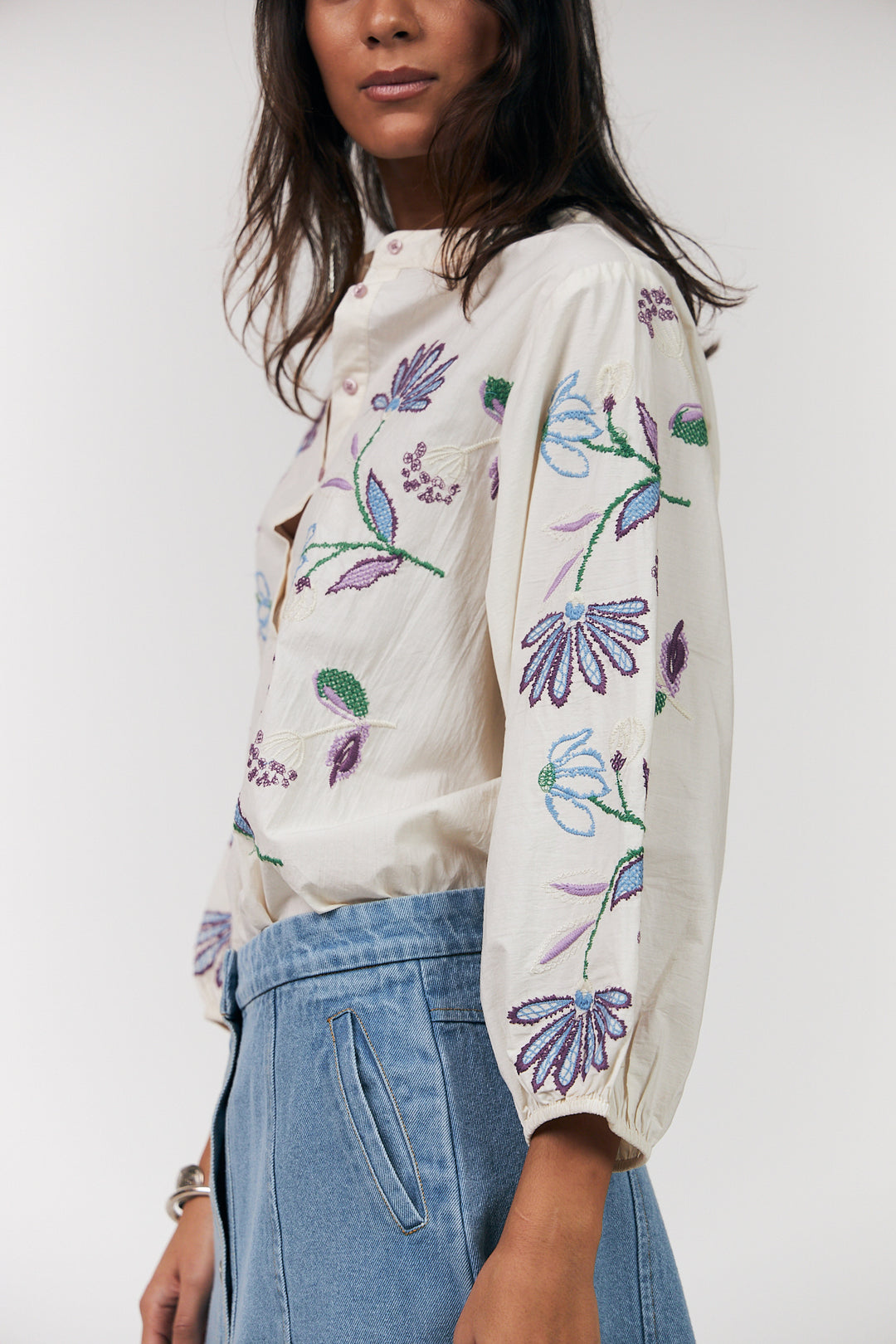 Lollys Laundry | Faith  Blouse3/4 sleeve I Creme - Dutch Hideout