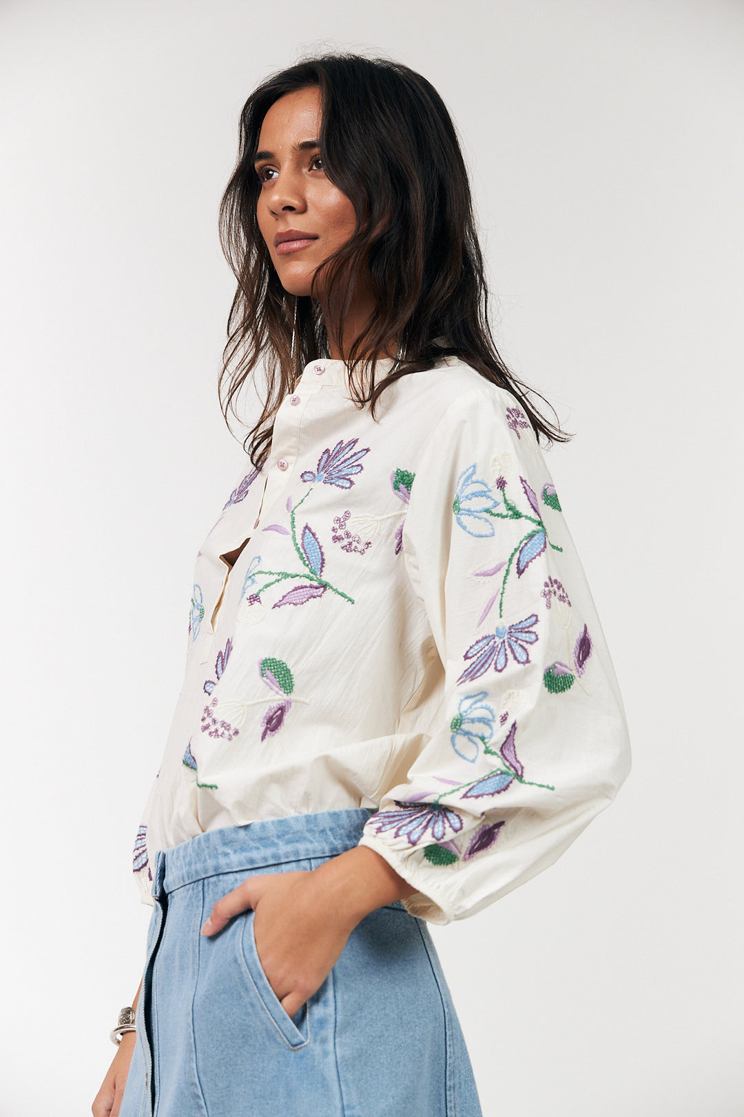 Lollys Laundry | Faith  Blouse3/4 sleeve I Creme - Dutch Hideout