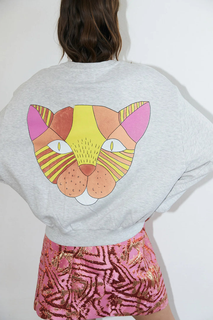 Lollys Laundry I Sydney Cat Sweatshirt I Grey Melange - Dutch Hideout