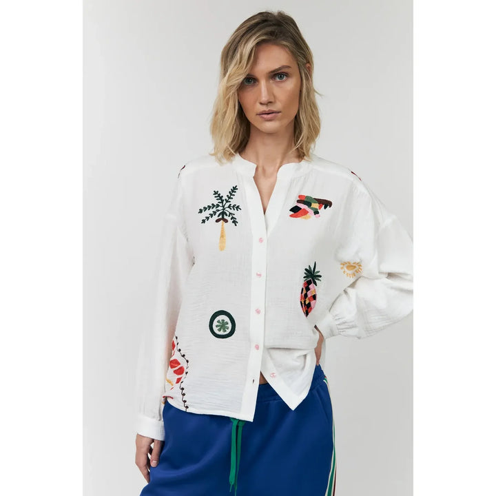 Lollys Laundry I Scottie Shirt I Creme - Dutch Hideout