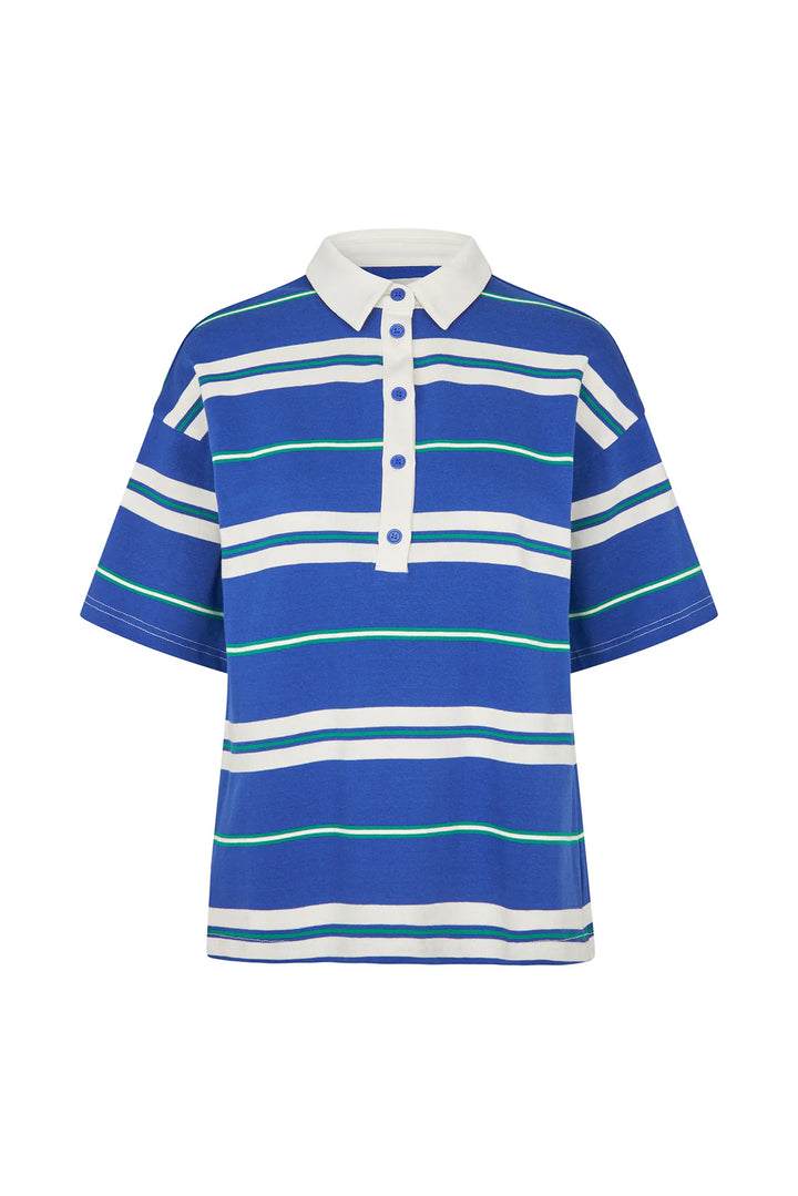 Lollys Laundry I Ulma Polo Tee I 20 Blue - Dutch Hideout