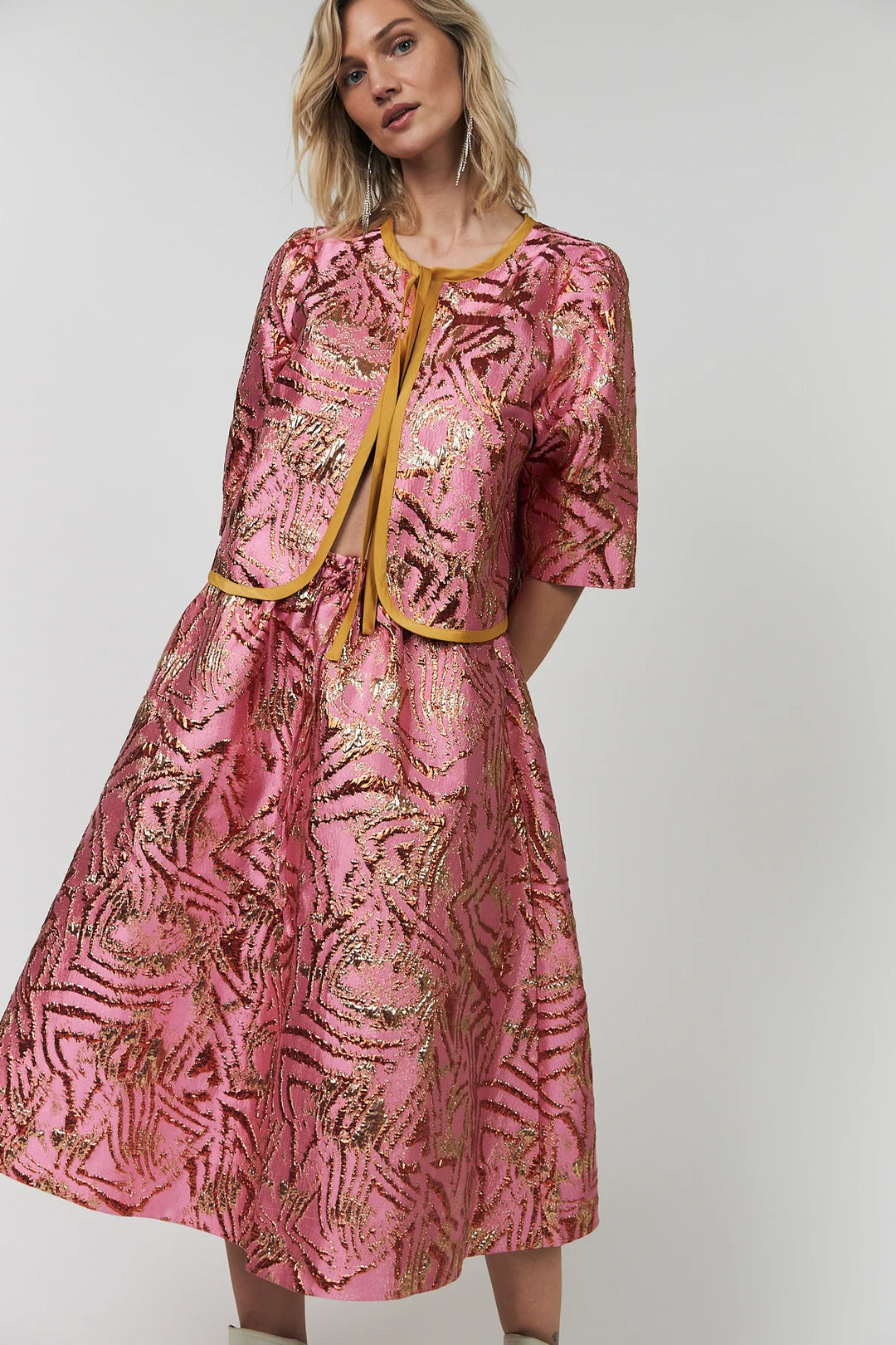 Lollys Laundry I Bristol Midi Skirt I 51 Pink - Dutch Hideout