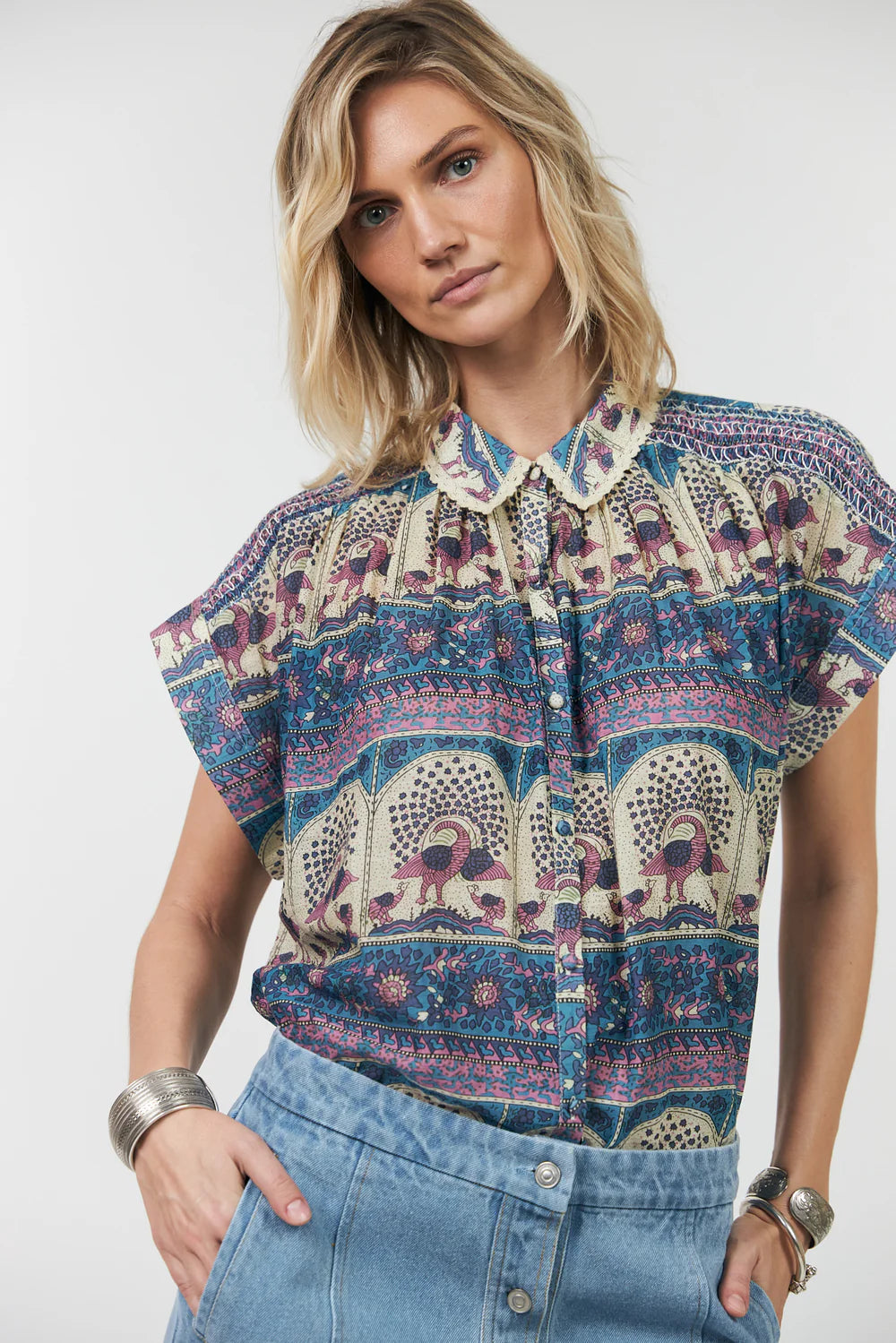 Lollys Laundry I Badal Shirt I 20 Blue - Dutch Hideout