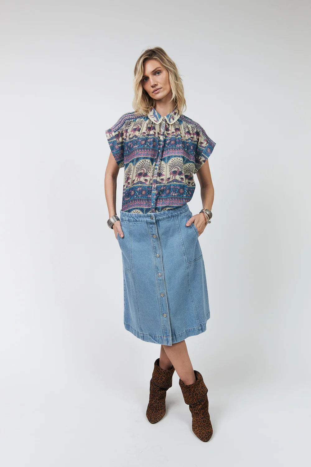 Lollys Laundry I Badal Shirt I 20 Blue - Dutch Hideout
