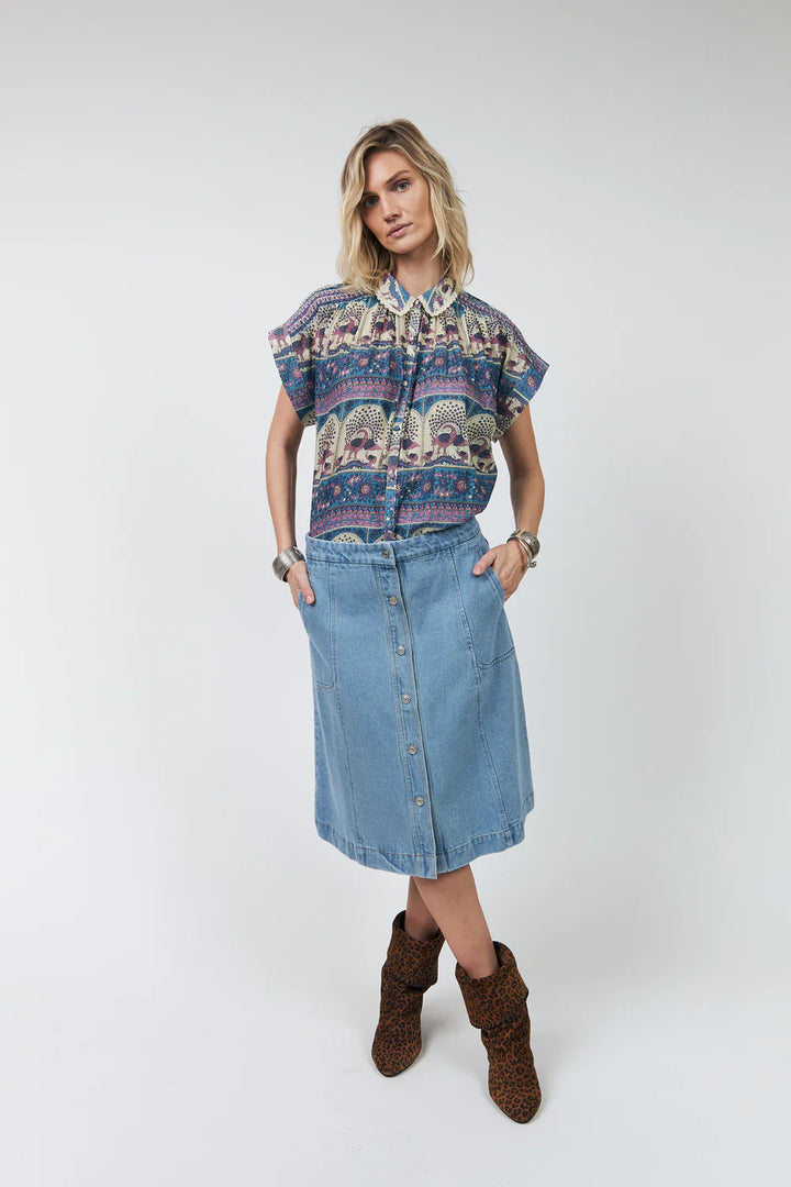 Lollys Laundry I Badal Shirt I 20 Blue - Dutch Hideout