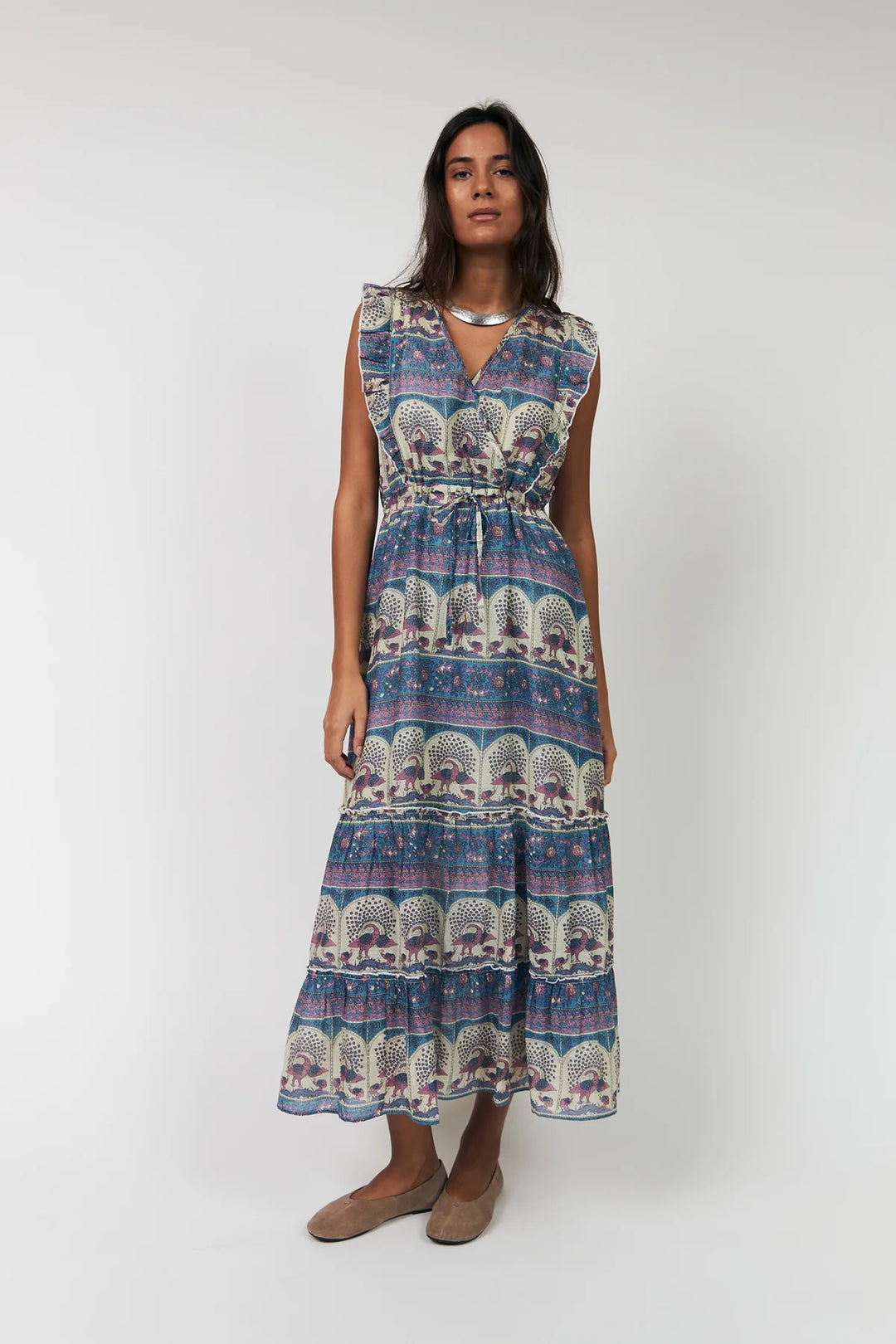 Lollys Laundry I Samo Midi Dress I 20 Blue - Dutch Hideout