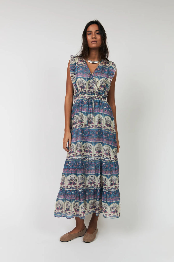Lollys Laundry I Samo Midi Dress I 20 Blue - Dutch Hideout