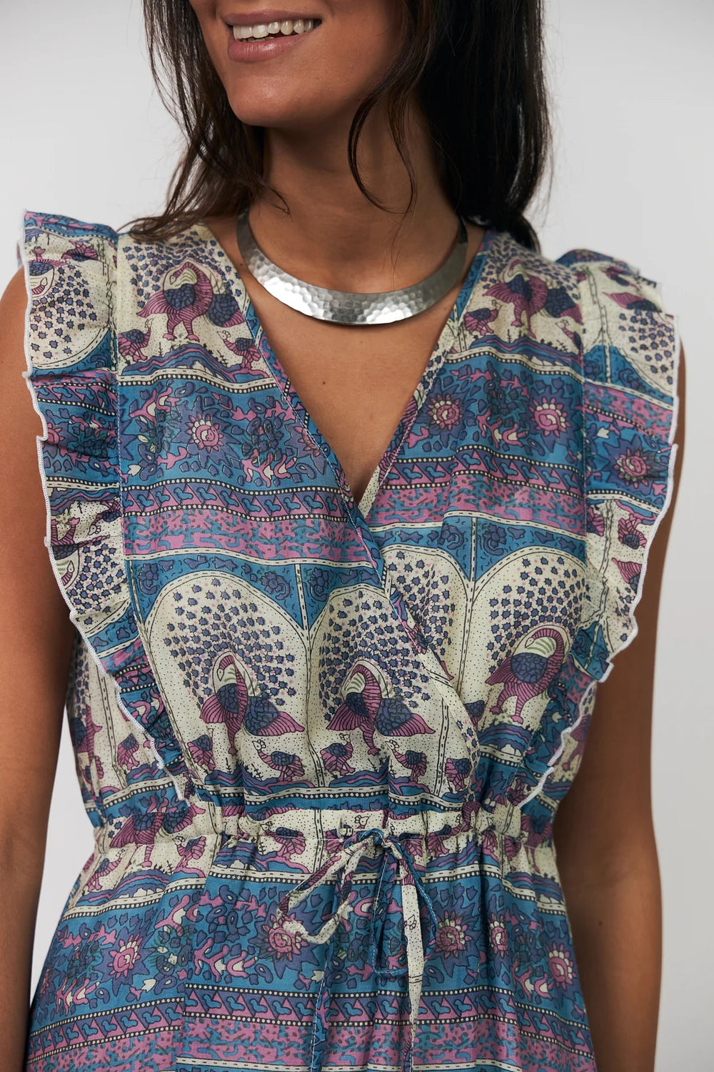Lollys Laundry I Samo Midi Dress I 20 Blue - Dutch Hideout