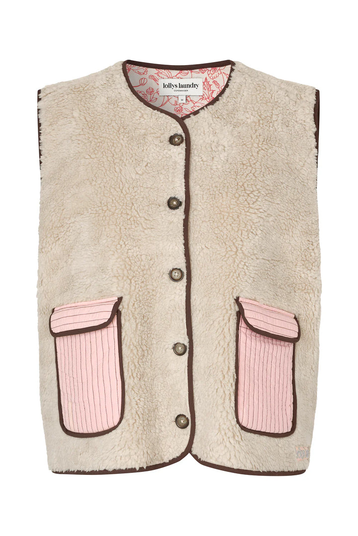 Lollys Laundry I Jace Love Vest I Beige - Dutch Hideout