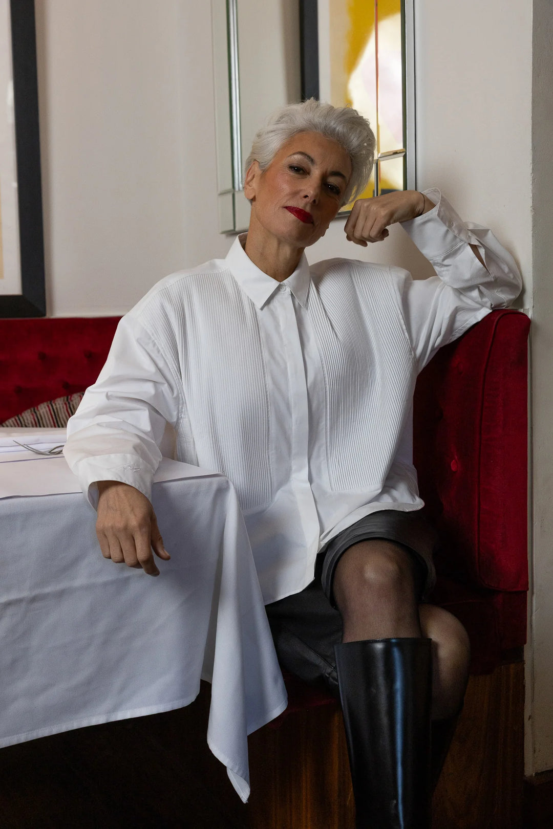 Maud Dainty I Bobby Pin Shirt I White - Dutch Hideout