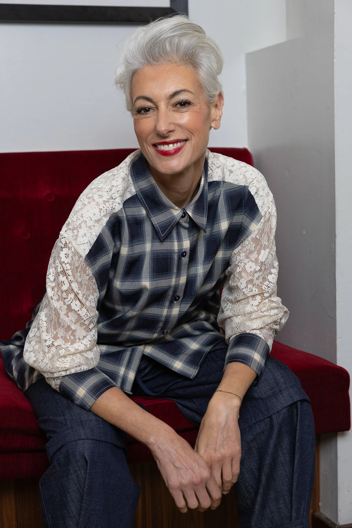 Maud Dainty I Cupido Shirt I Blue check - Dutch Hideout
