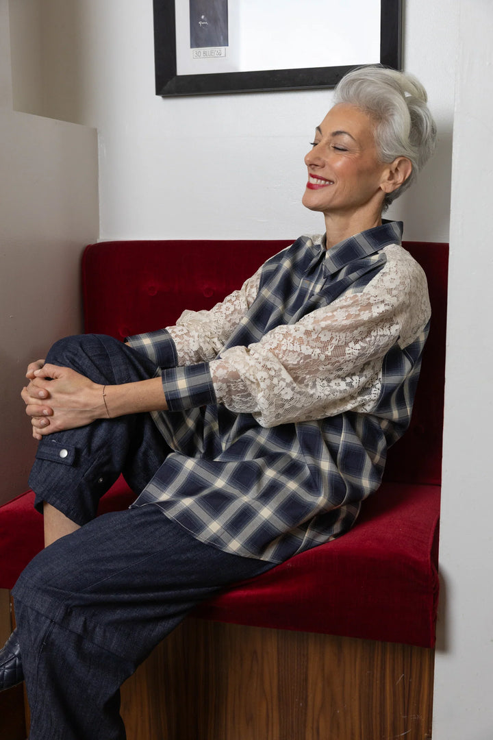 Maud Dainty I Cupido Shirt I Blue check - Dutch Hideout