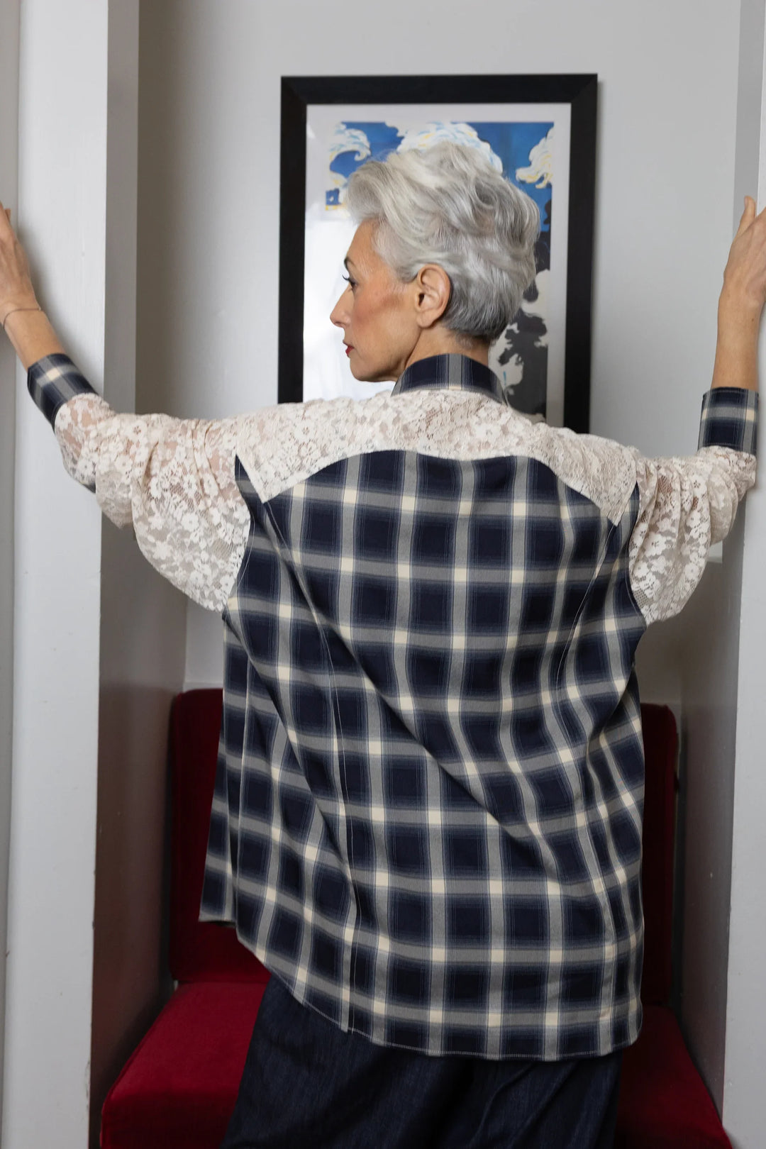 Maud Dainty I Cupido Shirt I Blue check - Dutch Hideout