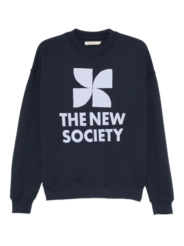 The New Society | Logo Woman Sweatshirt | Infinite Navy