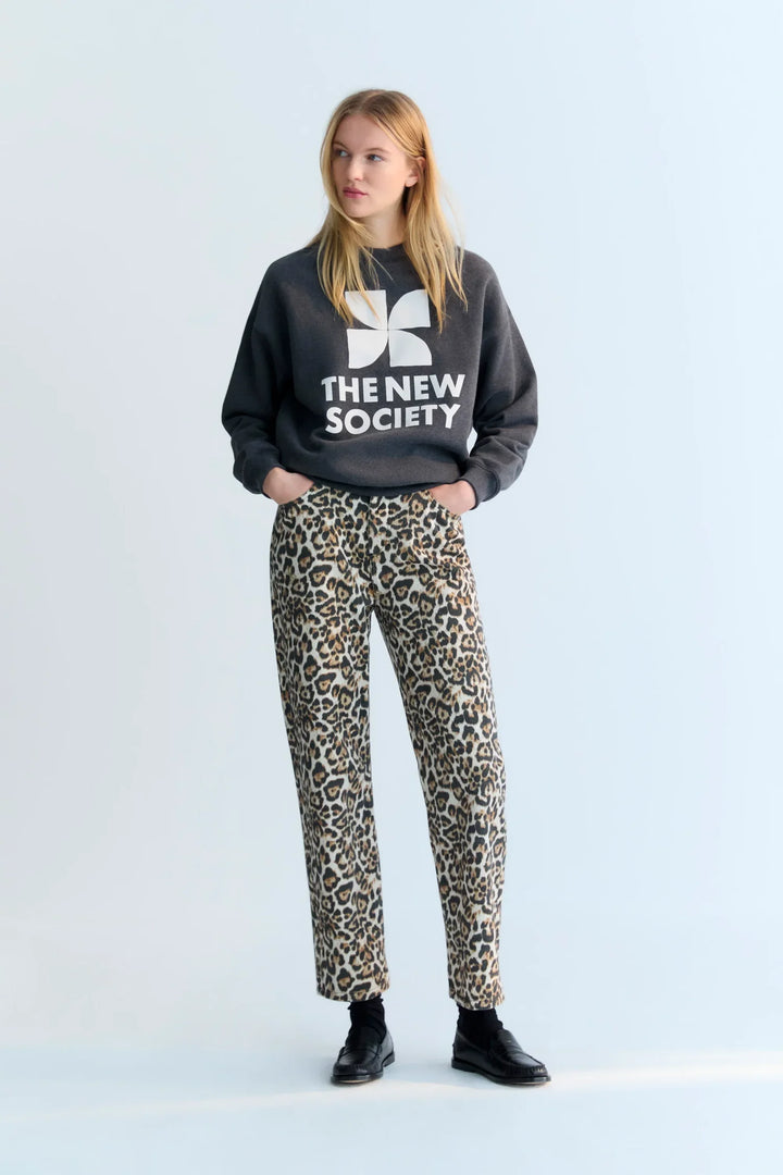 The New Society | Logo Woman Sweatshirt | Galactic Grey Melange
