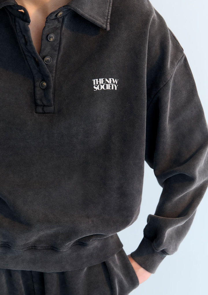 The New Society | Valeria Woman Polo | Washed Grey