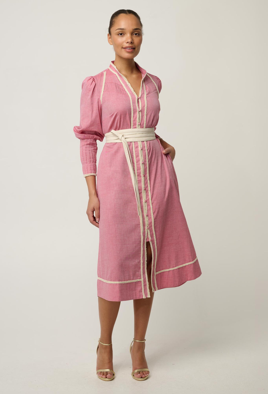 Once Was | Isla Dress | Blush Chambray - Dutch Hideout