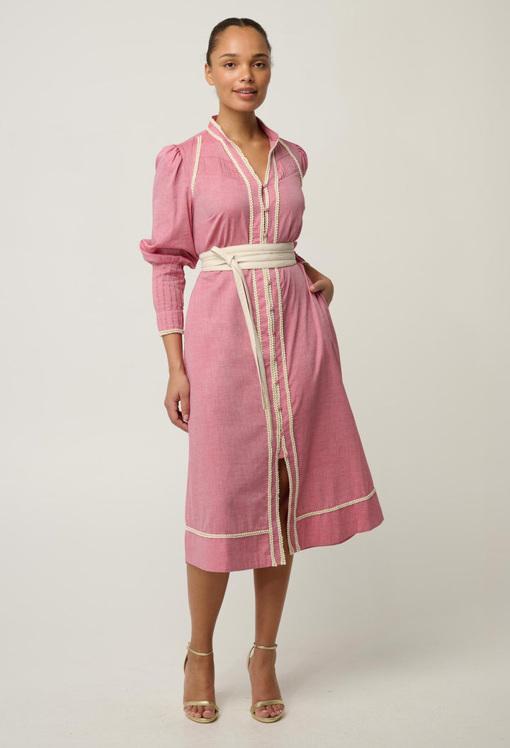 Once Was | Isla Dress | Blush Chambray - Dutch Hideout
