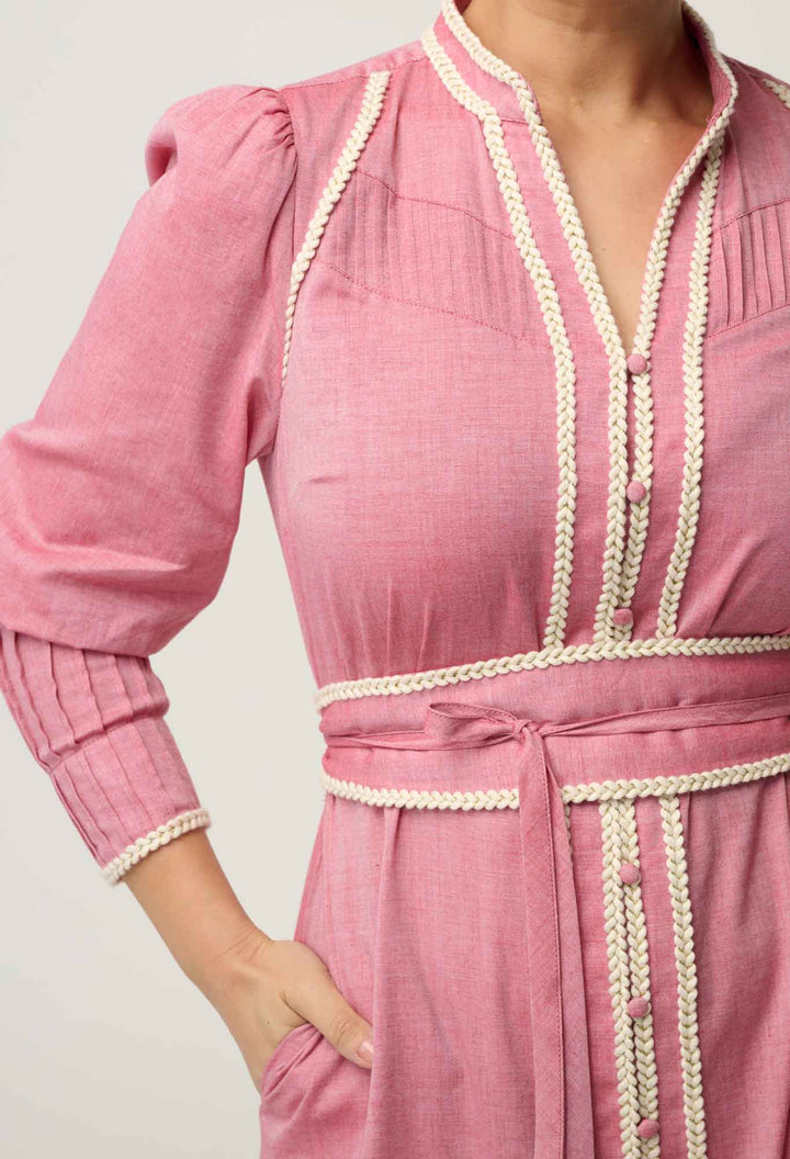Once Was | Isla Dress | Blush Chambray - Dutch Hideout