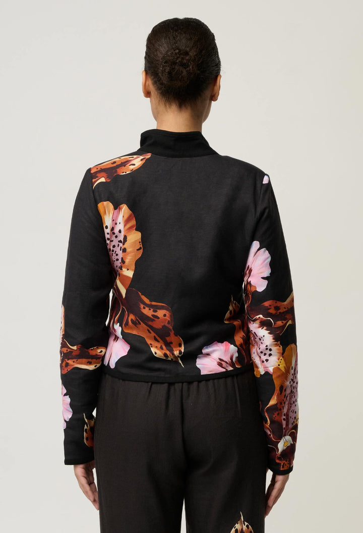 Once Was | Delray reversible jacket| Sunset Orchid/Noir Orchid - Dutch Hideout