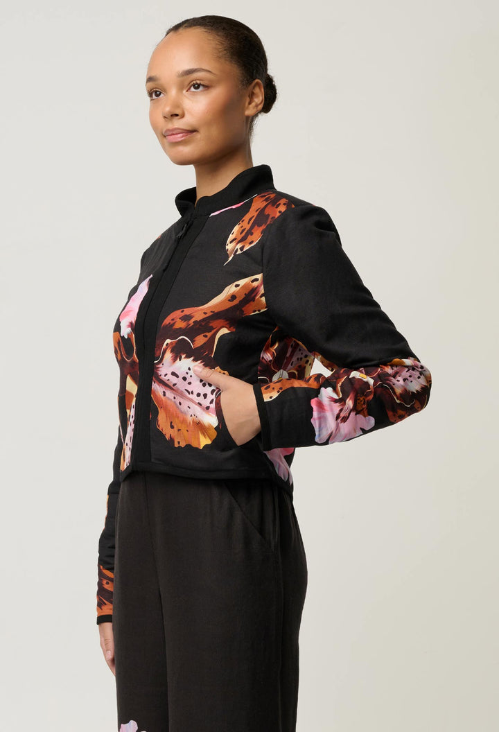 Once Was | Delray reversible jacket| Sunset Orchid/Noir Orchid - Dutch Hideout