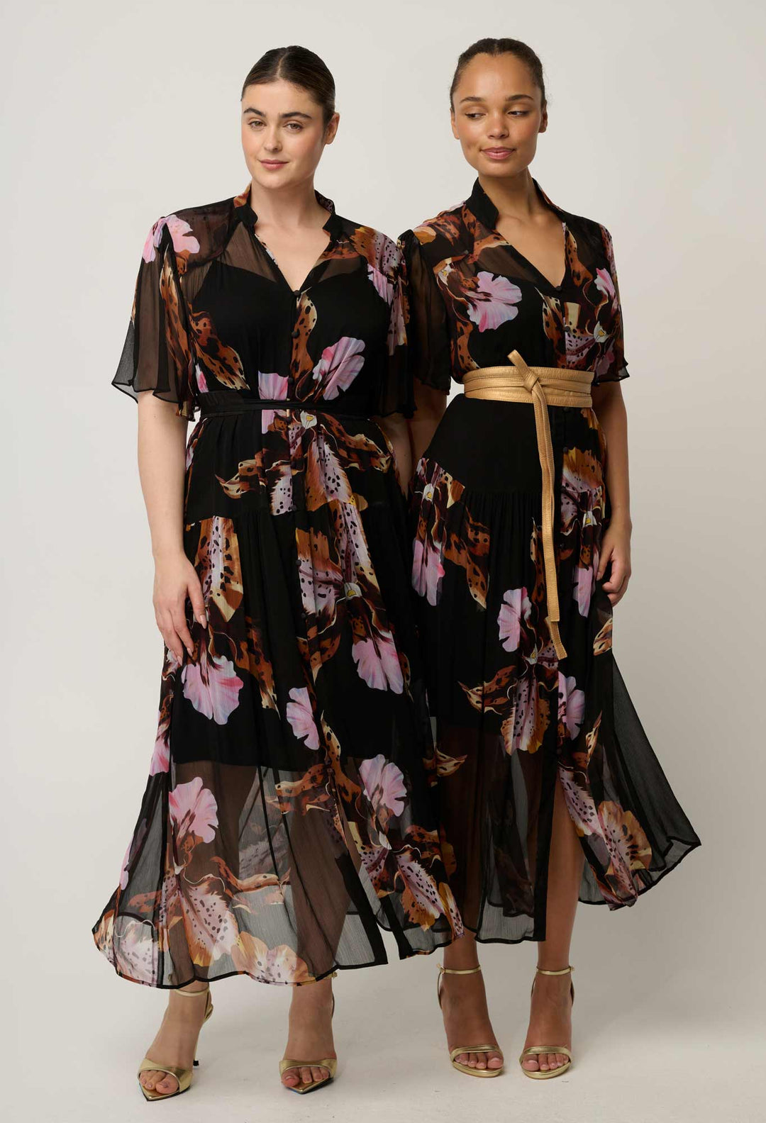 Once Was | Ceres Chiffon  Dress| sunset Orchid - Dutch Hideout