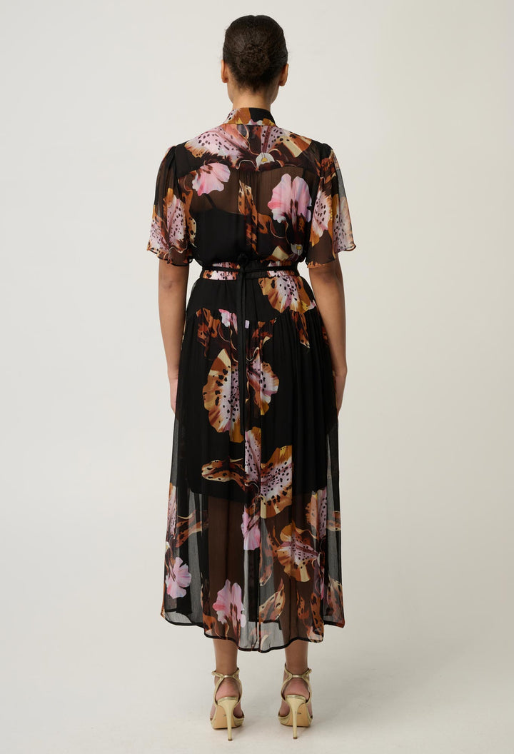 Once Was | Ceres Chiffon  Dress| sunset Orchid - Dutch Hideout