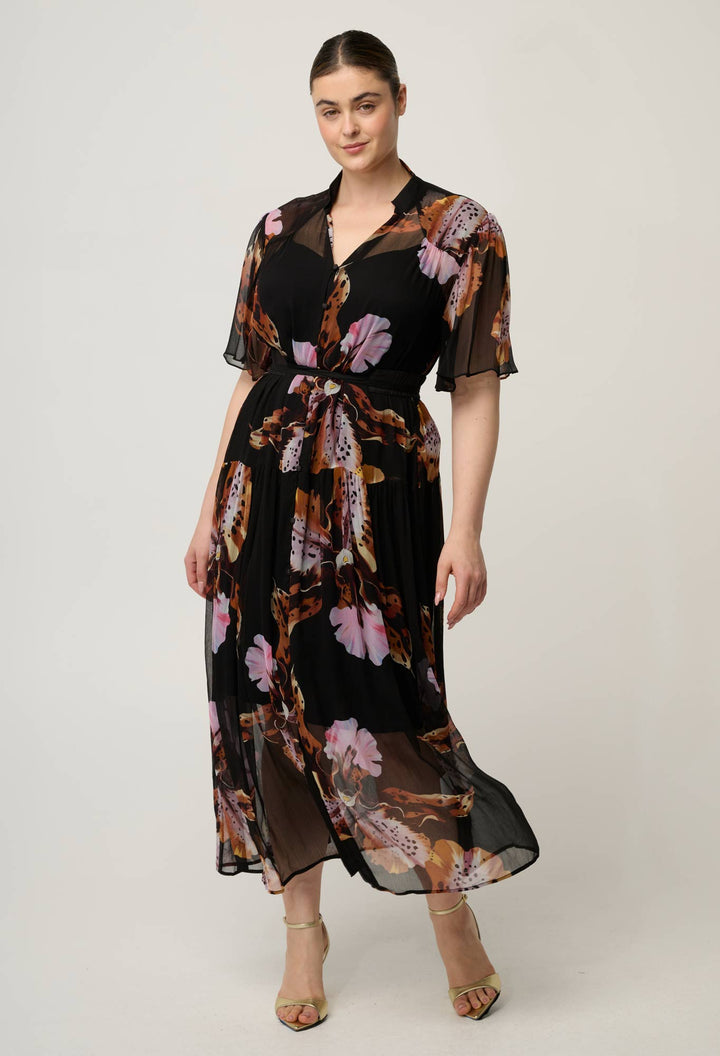 Once Was | Ceres Chiffon  Dress| sunset Orchid - Dutch Hideout