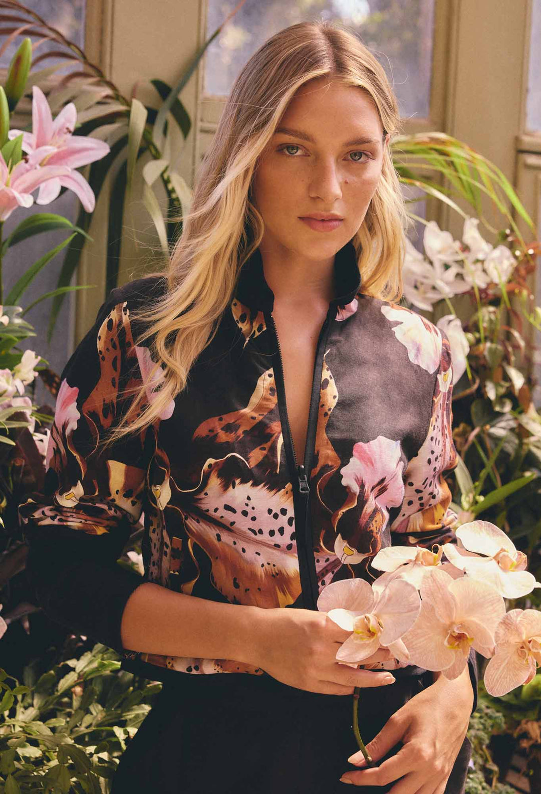 Once Was | Delray reversible jacket| Sunset Orchid/Noir Orchid - Dutch Hideout