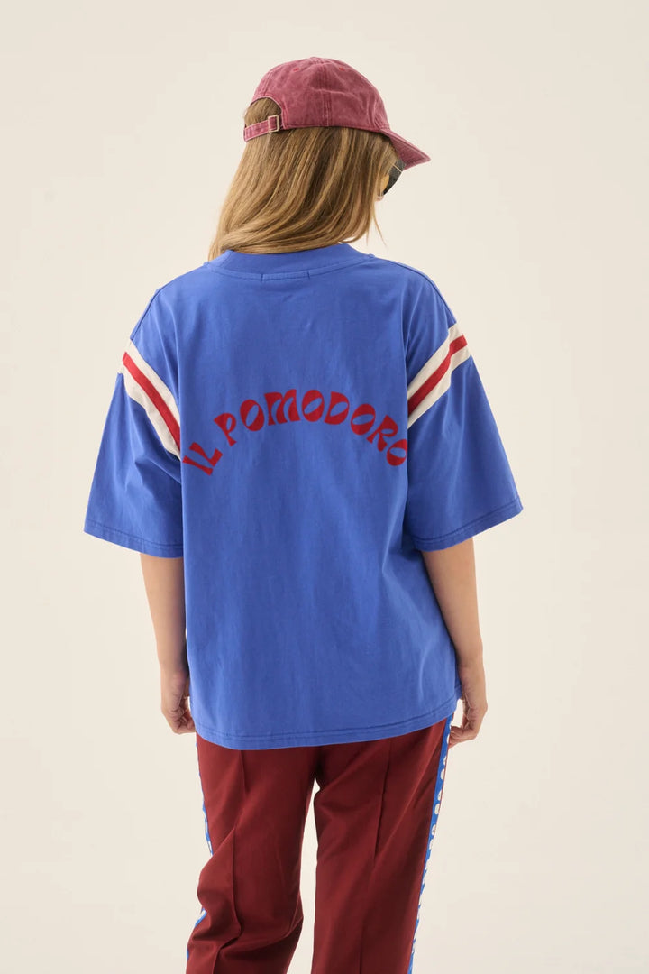 ARAMINTA JAMES I PALERMO PANEL OVERSIZED TEE I COBALT BLUE