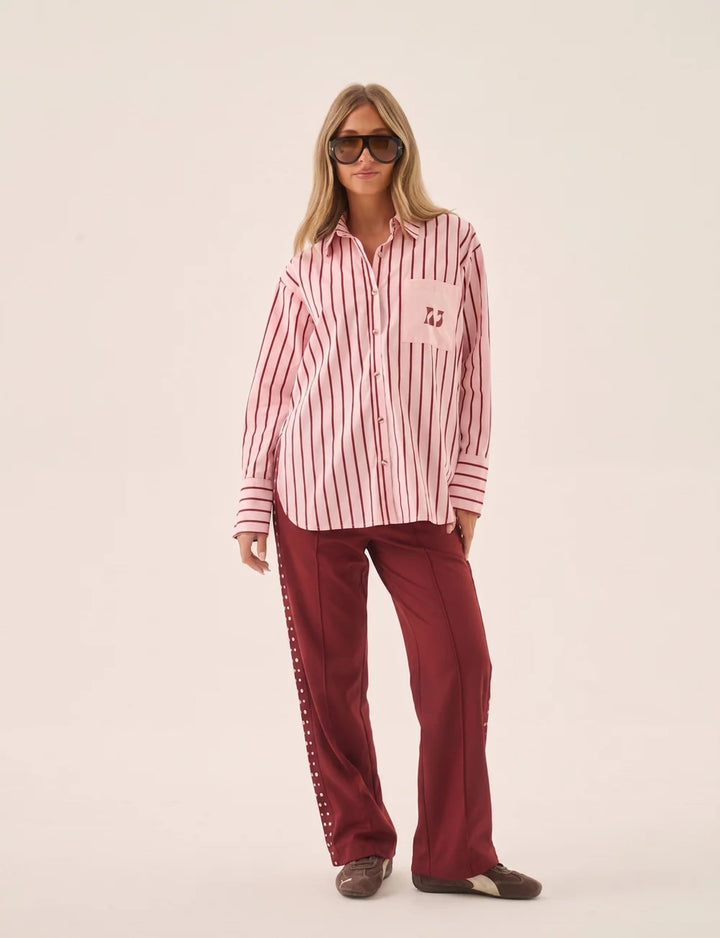 ARAMINTA JAMES I POMODORO TWILL PANT I BURGUNDY