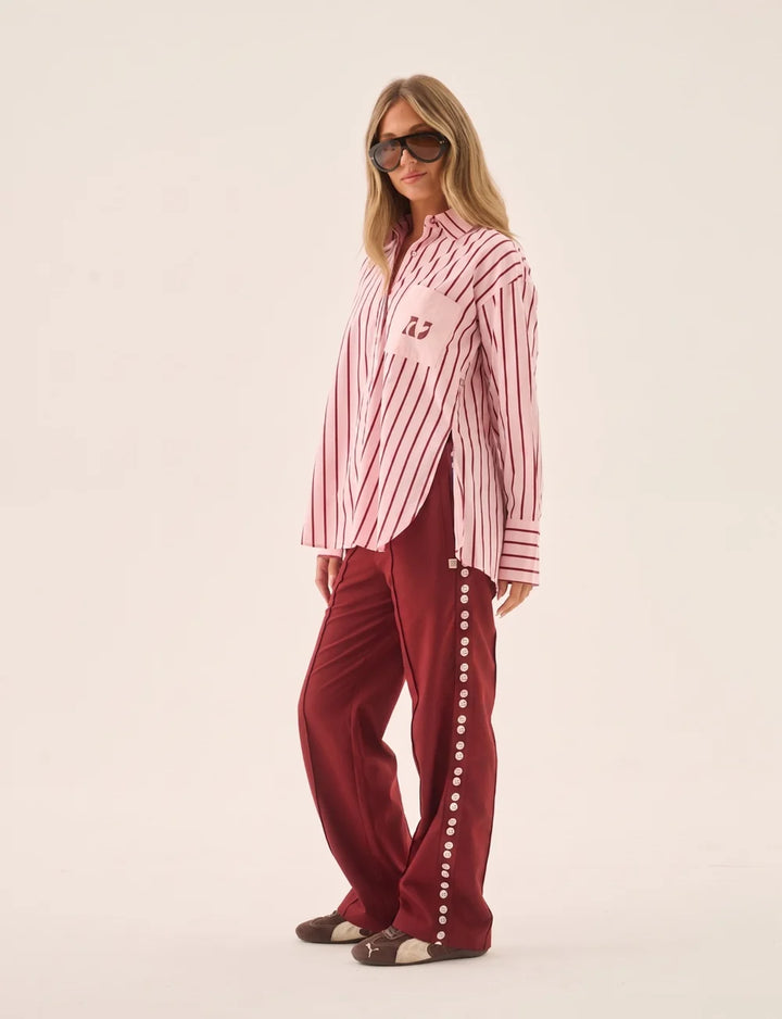ARAMINTA JAMES I POMODORO TWILL PANT I BURGUNDY