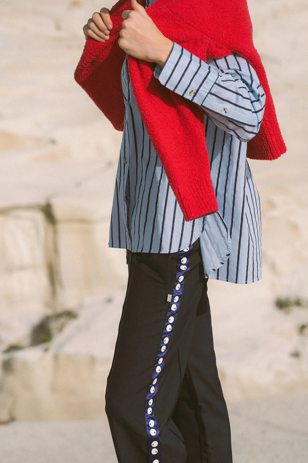ARAMINTA JAMES I POMODORO TWILL PANT I MIDNIGHT NAVY