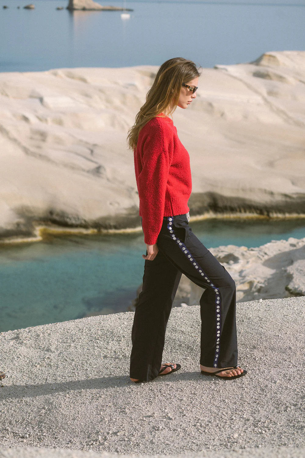 ARAMINTA JAMES I POMODORO TWILL PANT I MIDNIGHT NAVY