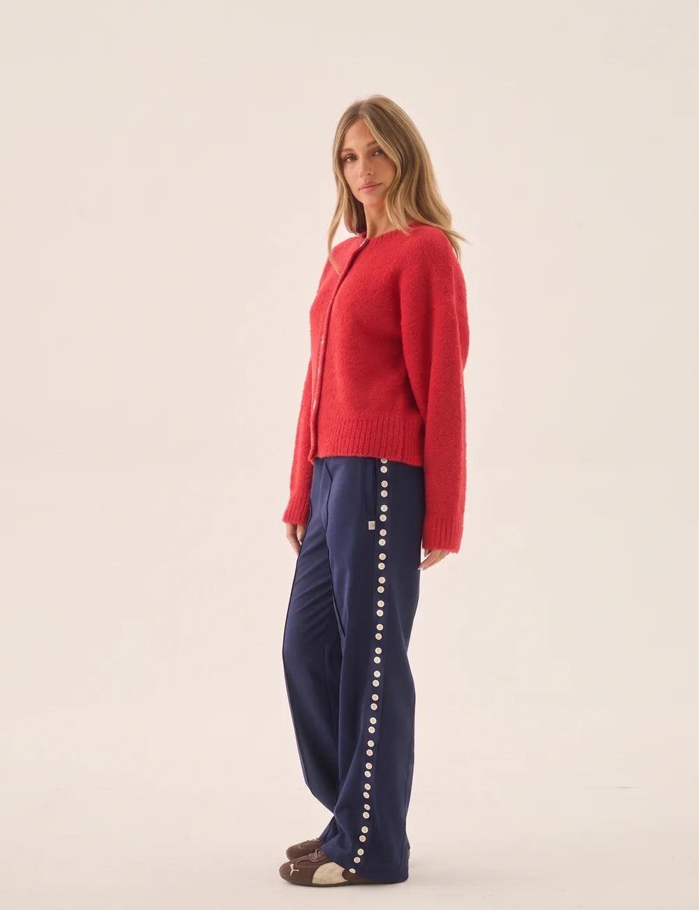 ARAMINTA JAMES I AIMES SHELL CARDIGAN I DEEP CORAL