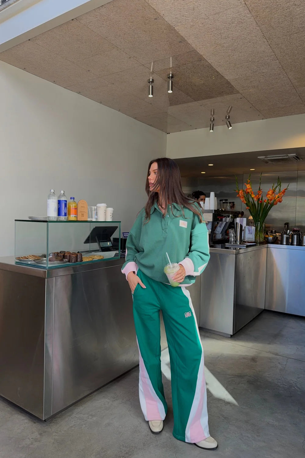 ARAMINTA JAMES I MALLORCA GREEN TRACKPANT I SEA GREEN