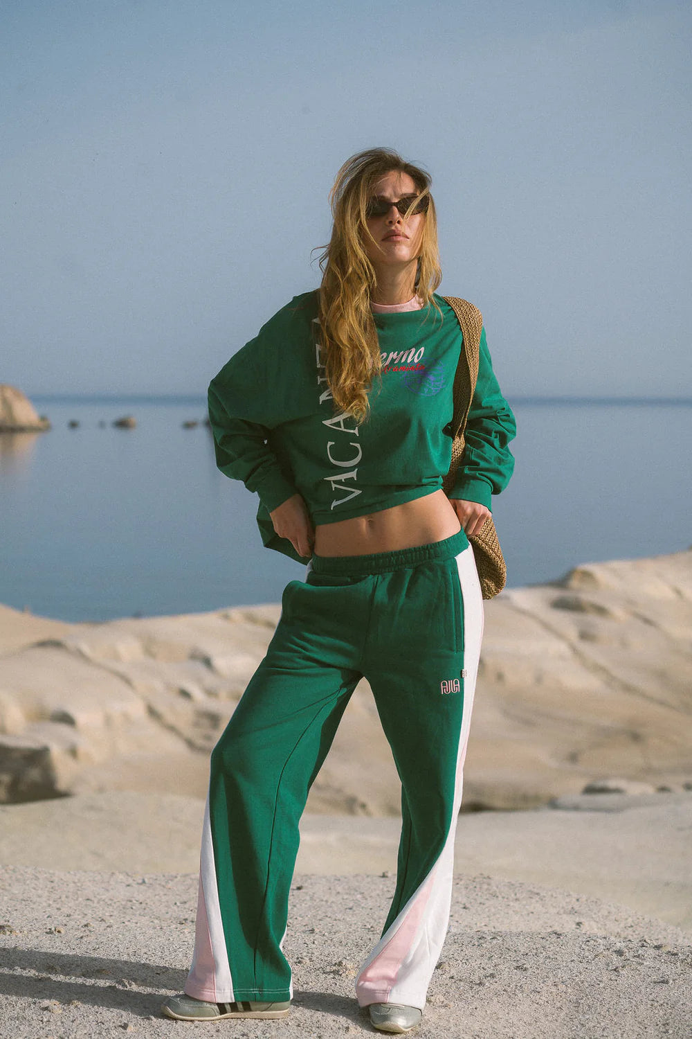 ARAMINTA JAMES I MALLORCA GREEN TRACKPANT I SEA GREEN