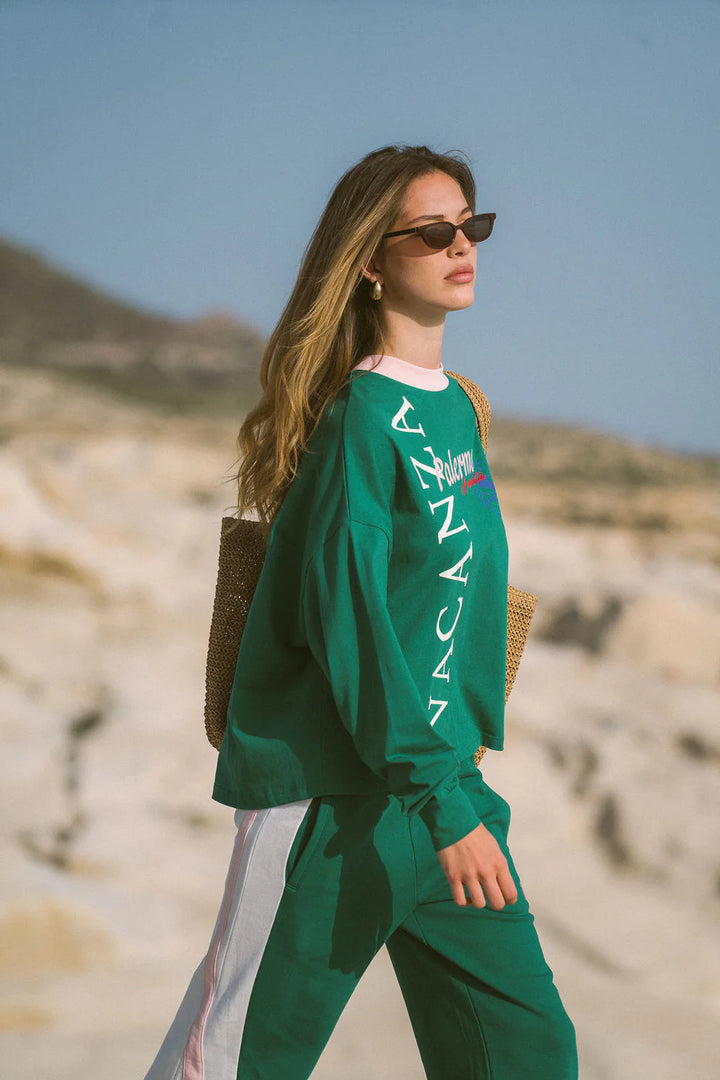 ARAMINTA JAMES I VACANZA LONG SLEEVE TEE I SEA GREEN