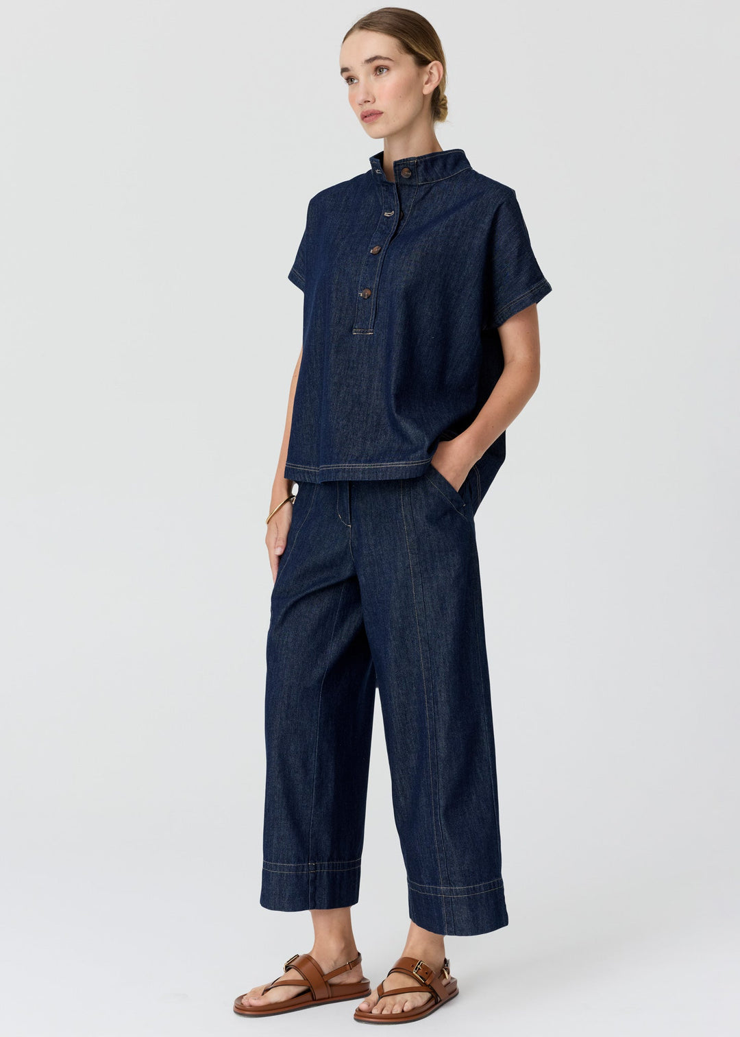 Pol | Anise Denim shirt- Ink