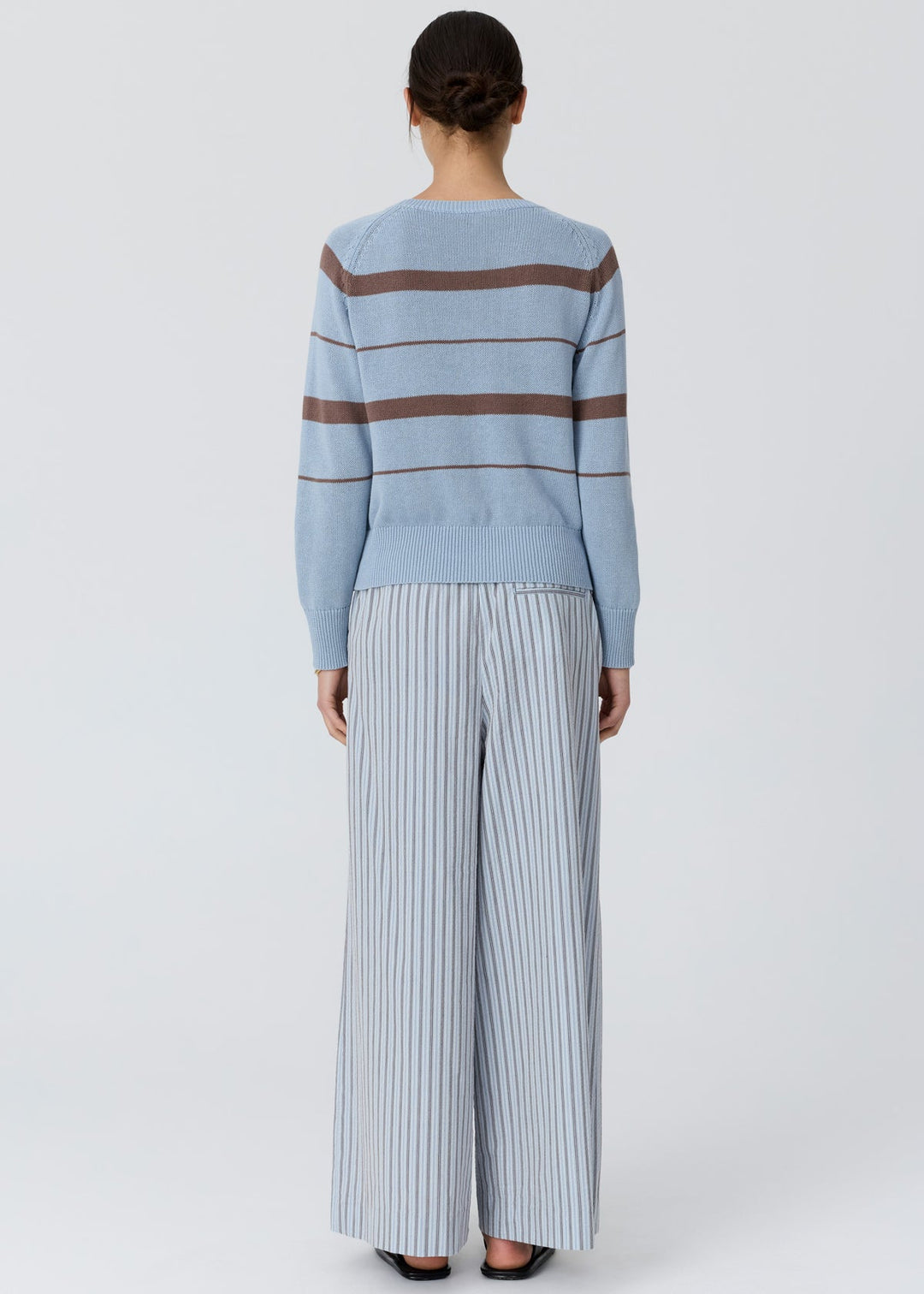 Pol | Bay pant - Blue/Choc Stripe