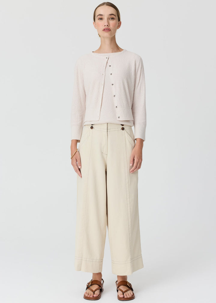 Pol | Haven Cardigan lurex back - Pebble