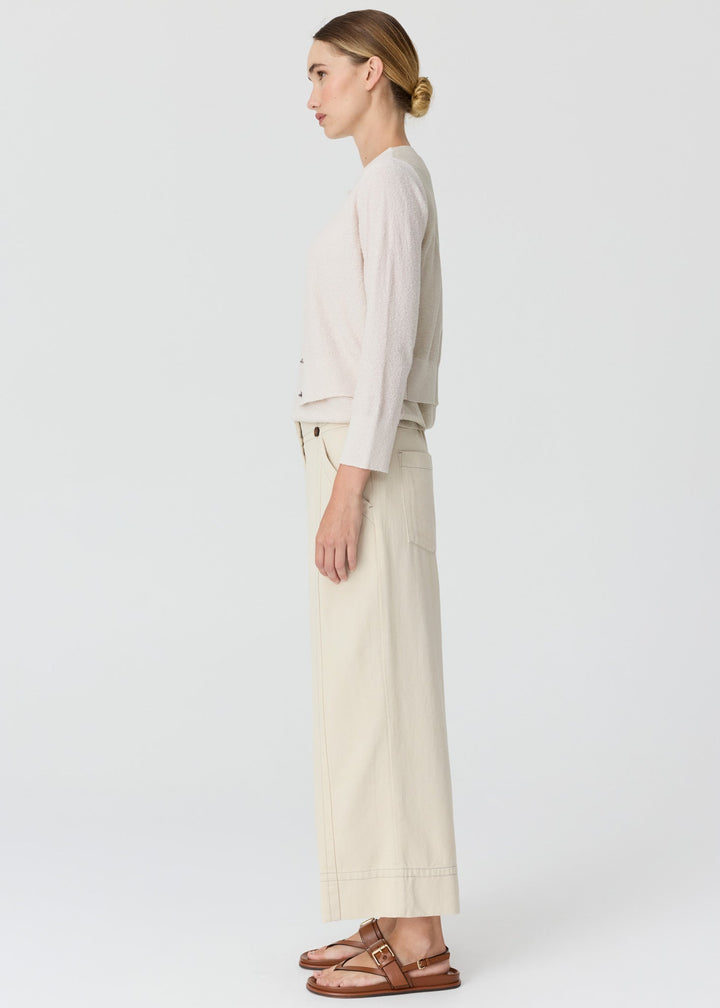 Pol | Haven Cardigan lurex back - Pebble