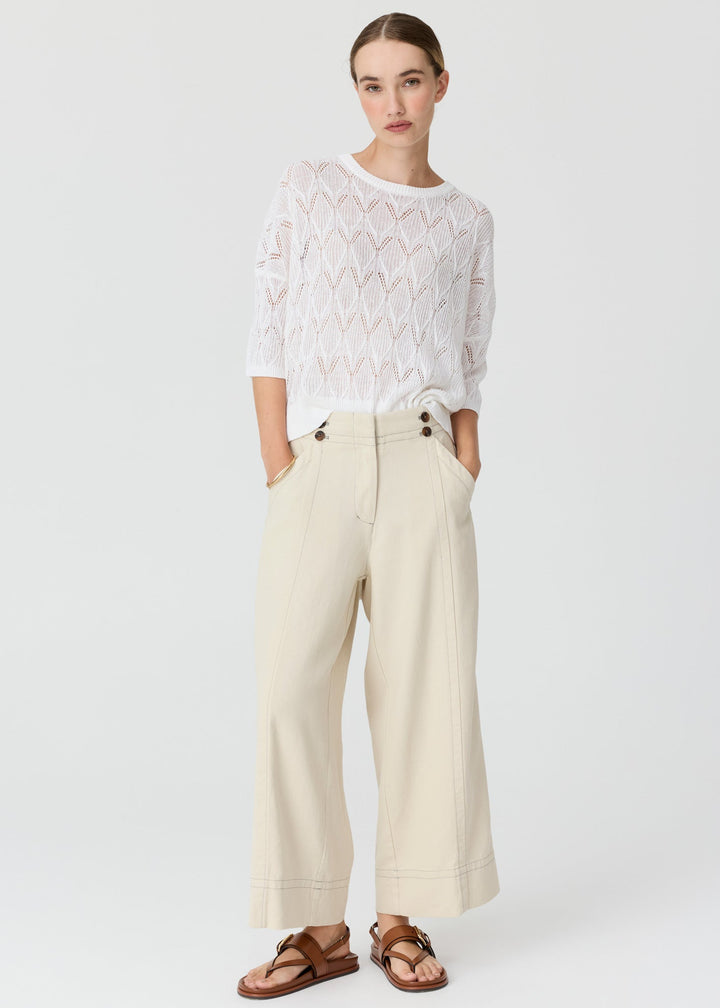 Pol | Rosin Pointelle Tee - White