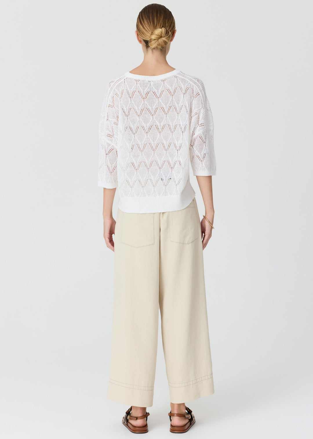 Pol | Rosin Pointelle Tee - White