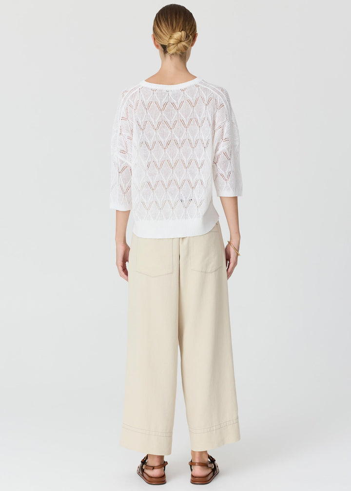 Pol | Rosin Pointelle Tee - White