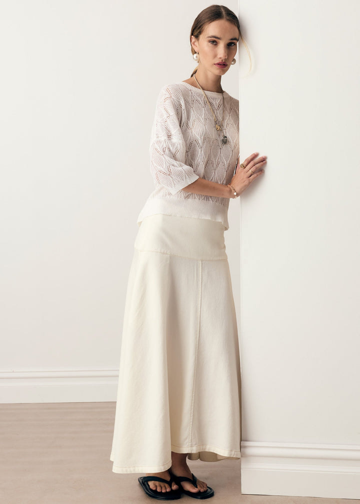 Pol | Rosin Pointelle Tee - White