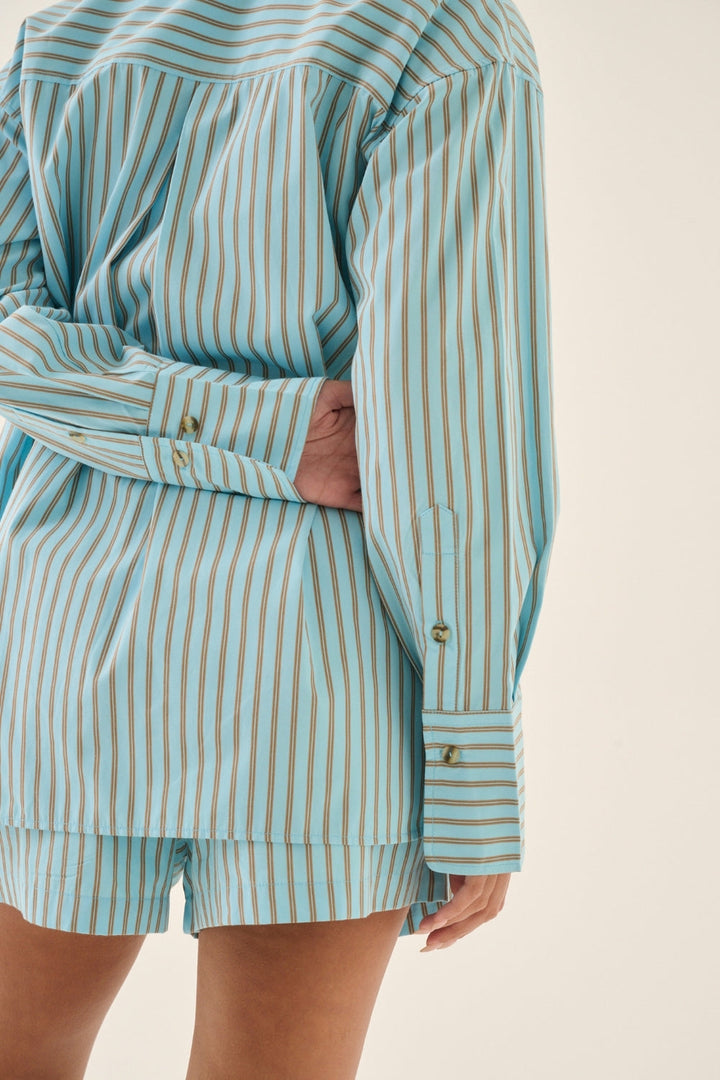 Araminta JAMES | AJJA STRIPE SHIRT SKY BLUE